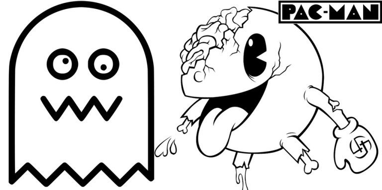 Pacman ghost zone coloring page online coloring pages pacman ghost coloring pages for kids