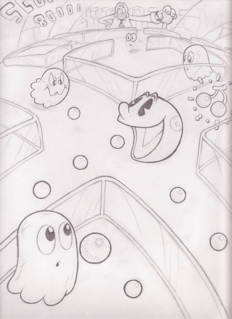 Pacman sketch by mattdog on