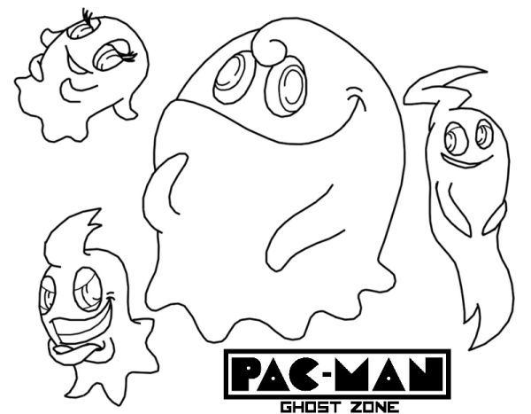 Pacman coloring pages printable pdf