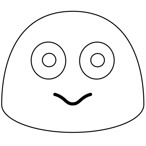 Flushed face emoji coloring page free printable coloring pages
