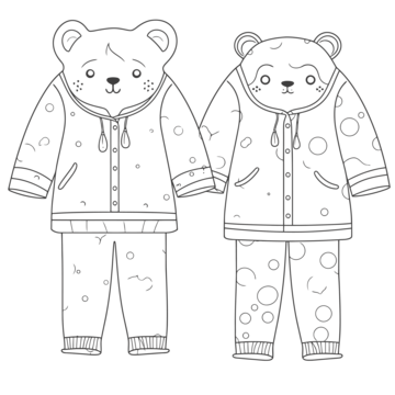 Pajama coloring page png transparent images free download vector files