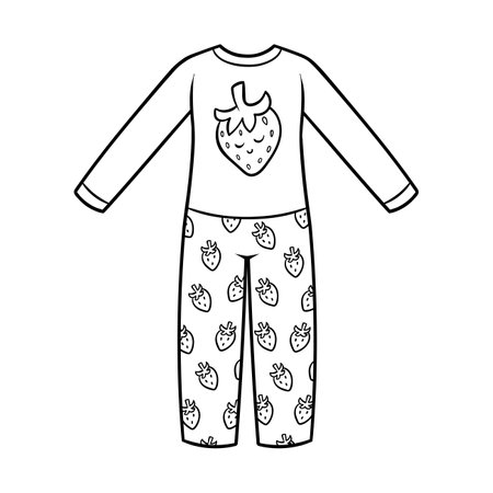Coloring book for children pajamas for girls royalty free svg cliparts vectors and stock illustration image
