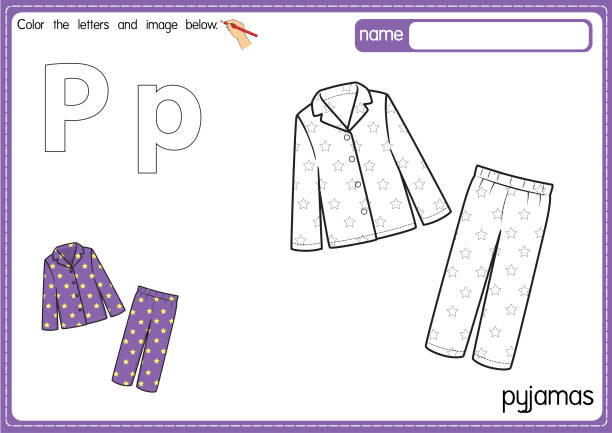 Drawing of pajama pants stock illustrations royalty