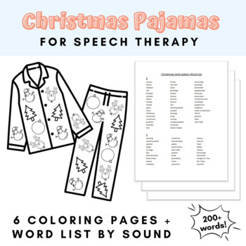 Christmas pajamas for speech therapy