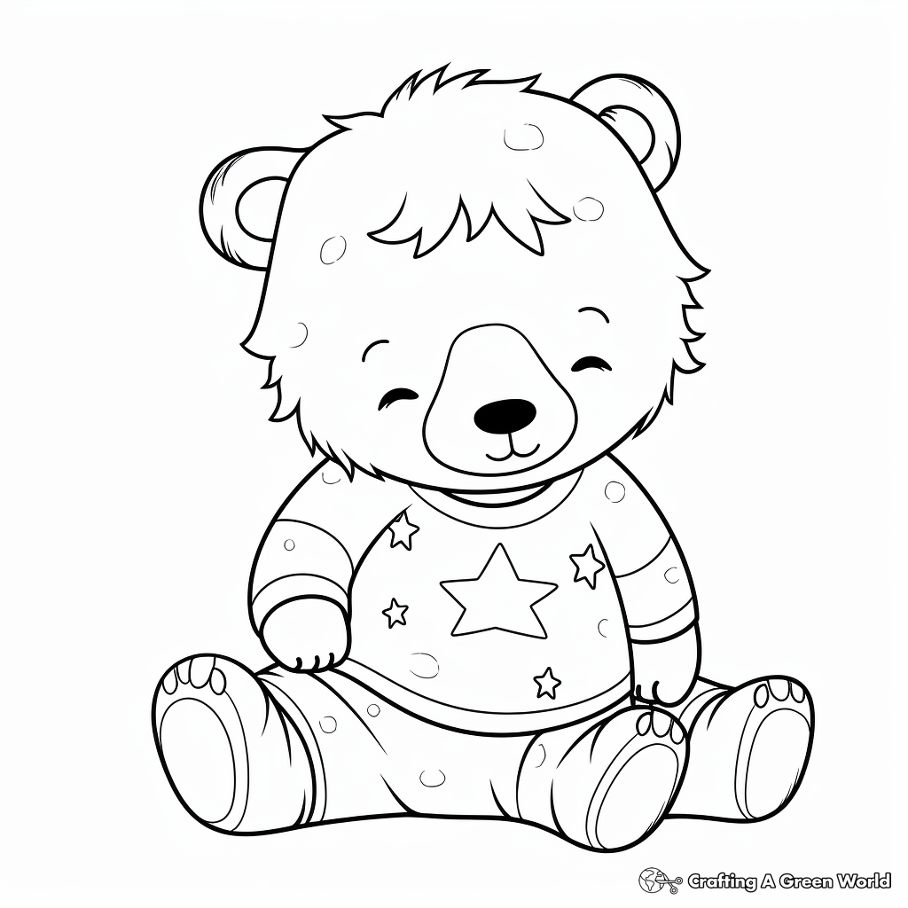 Sleeping bear coloring pages