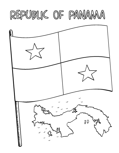 Coloring pages republic of panama flag coloring pages