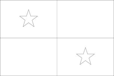 Coloring page for the flag of panama