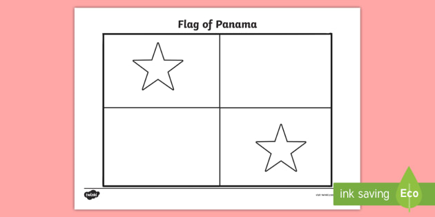 Panama flag colouring sheet teacher made