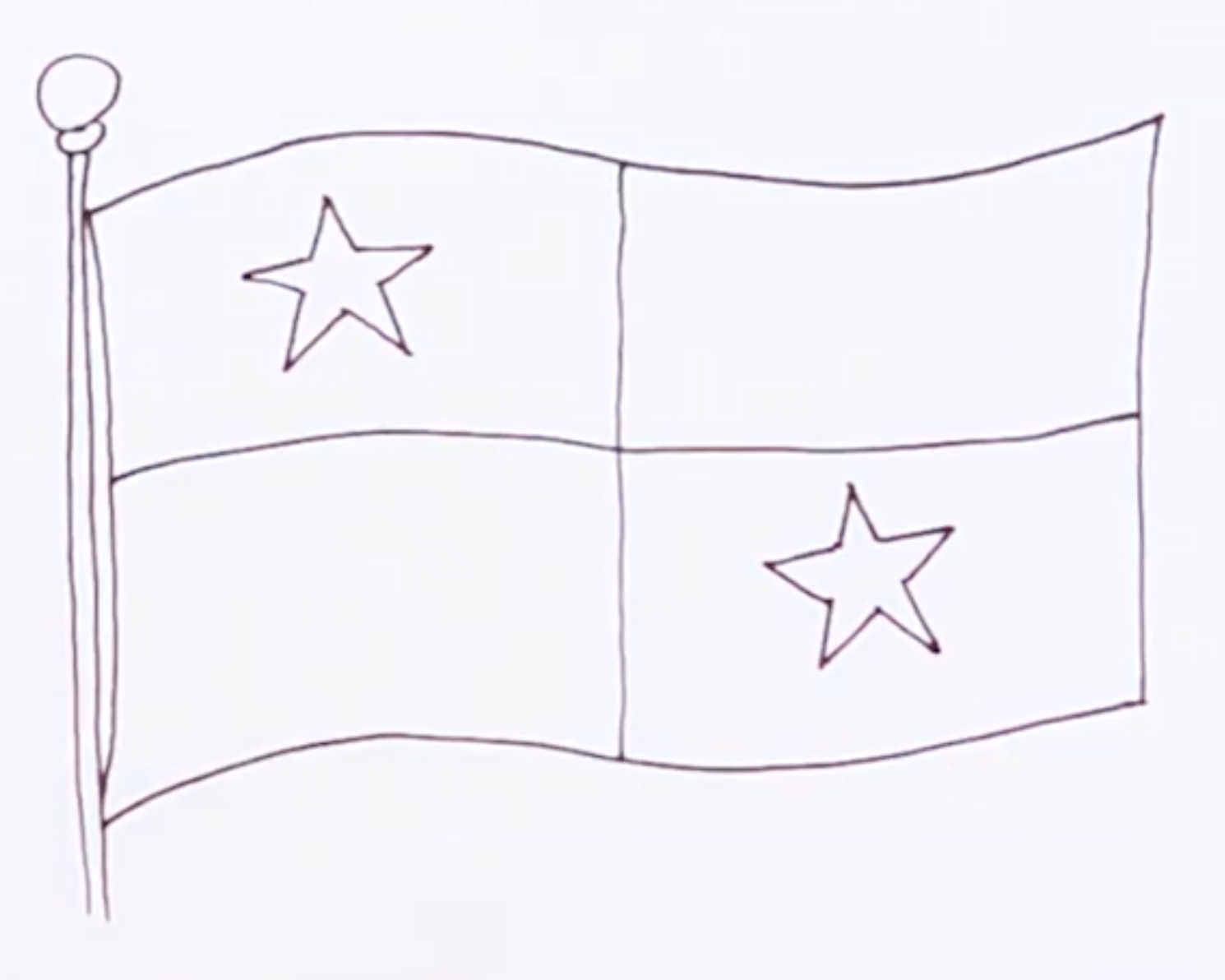 How to draw the flag of panama