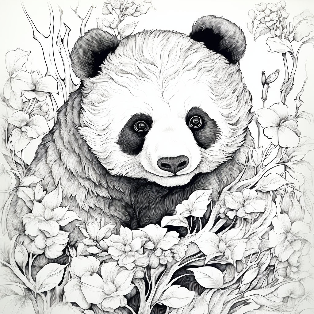 Panda coloring pagescute animal colorings