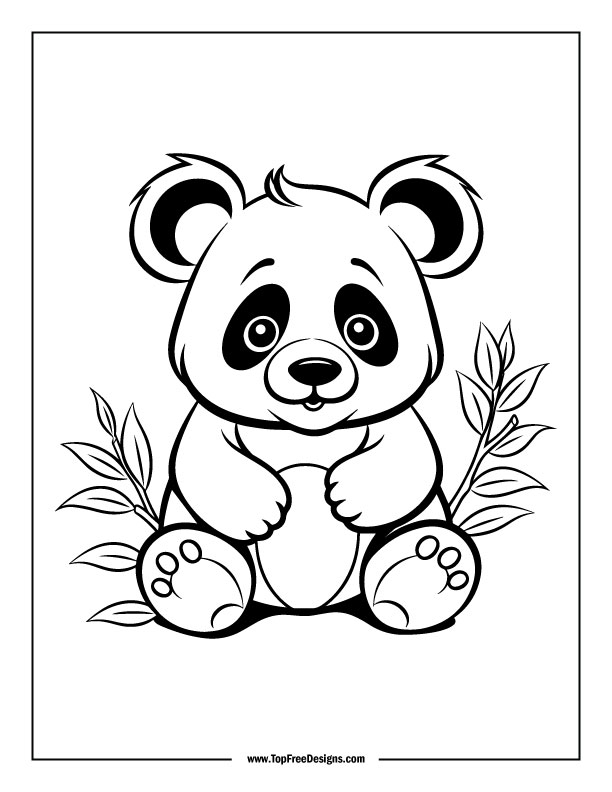 Free panda coloring pages