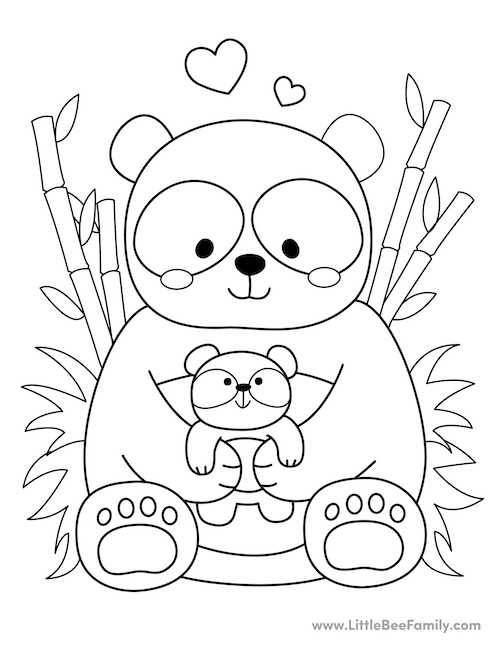 Panda coloring page