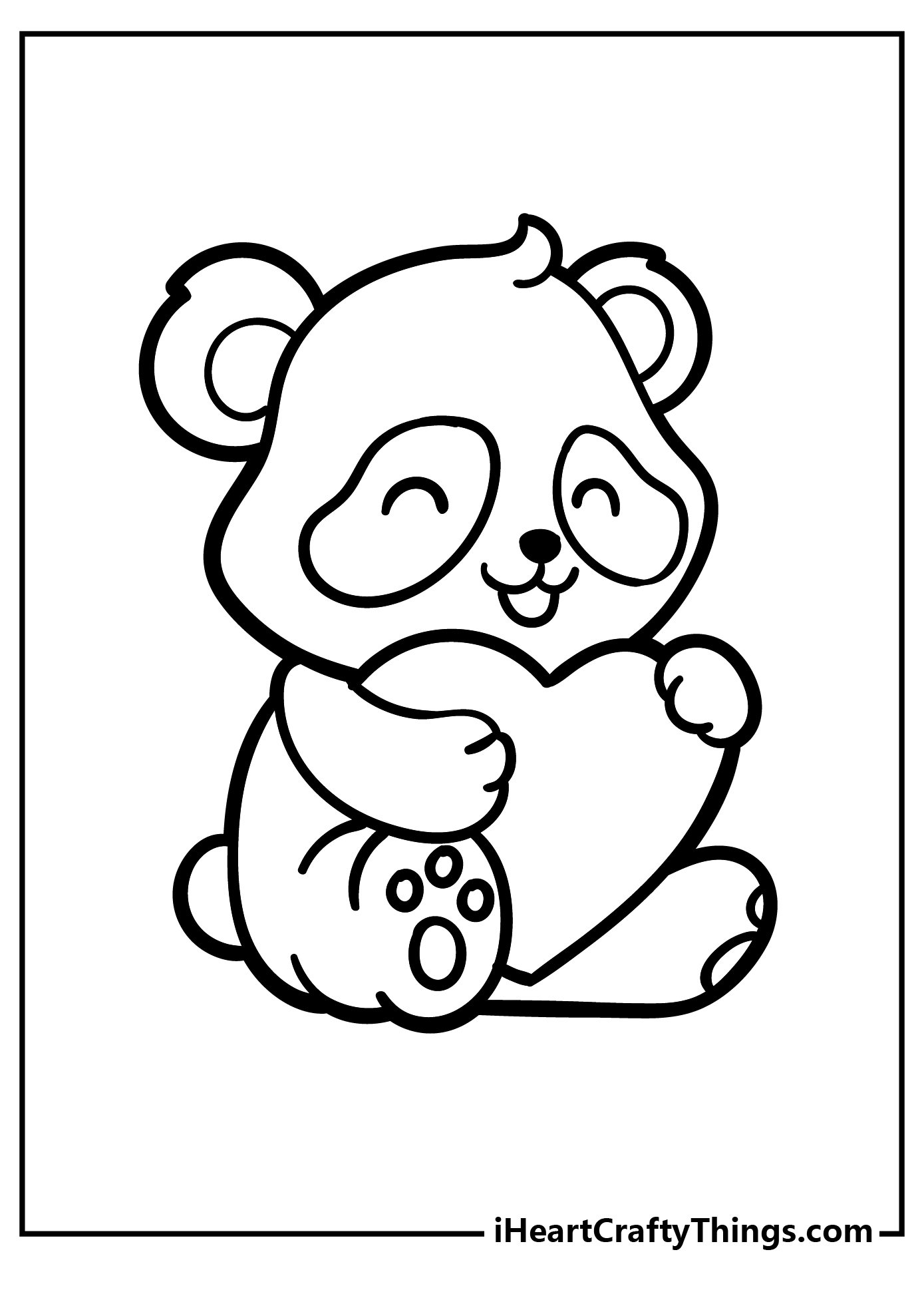 Panda coloring pages free printables