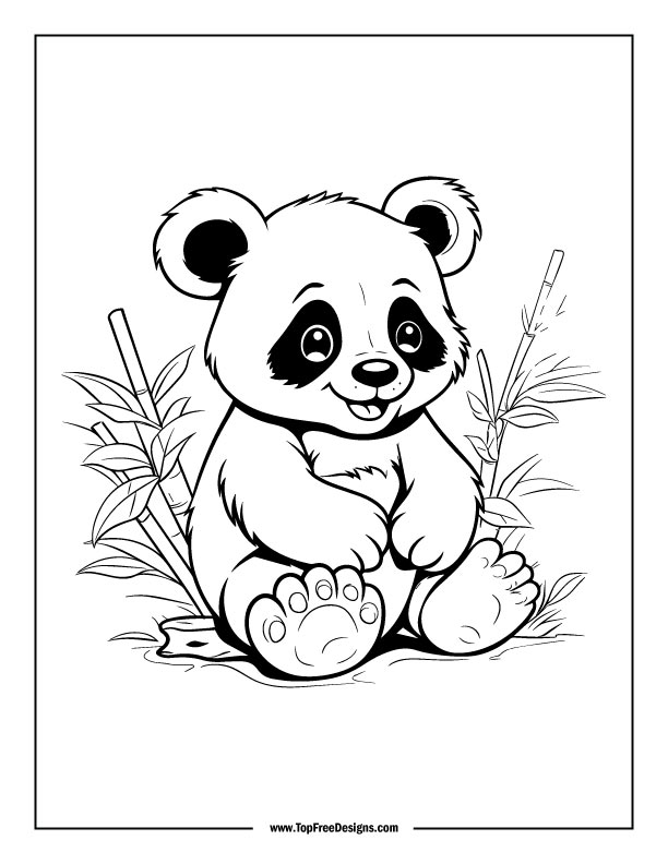 Free panda coloring pages