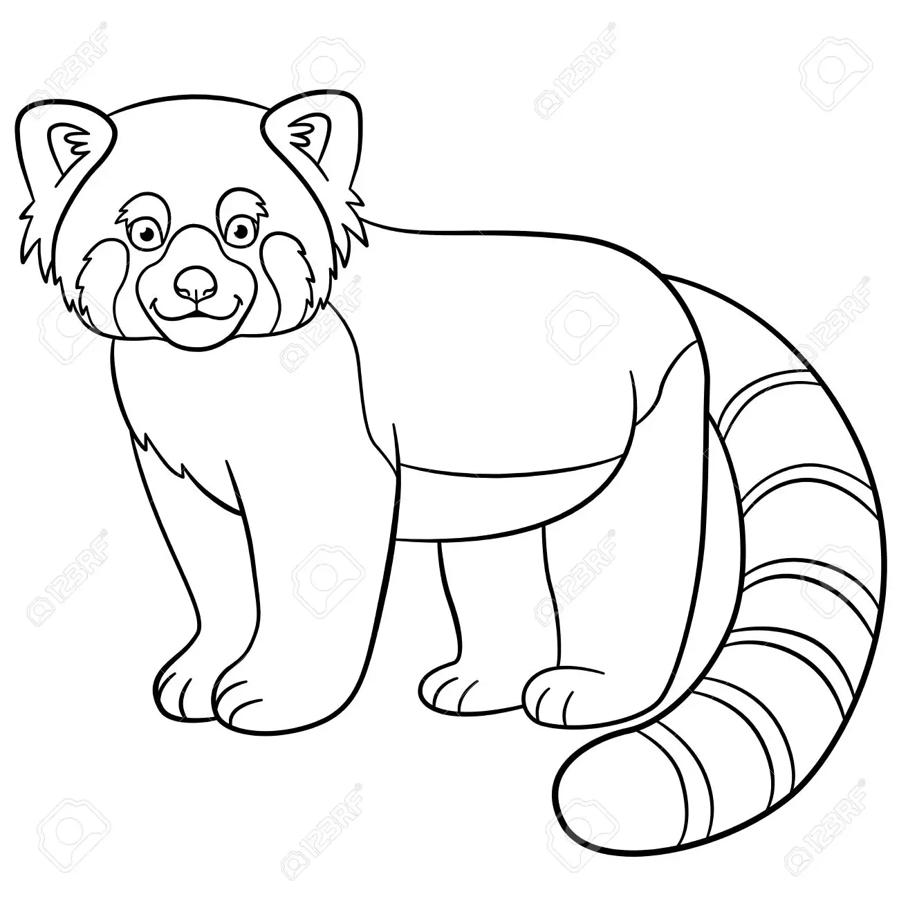 Free red panda coloring pages printable and easy to print