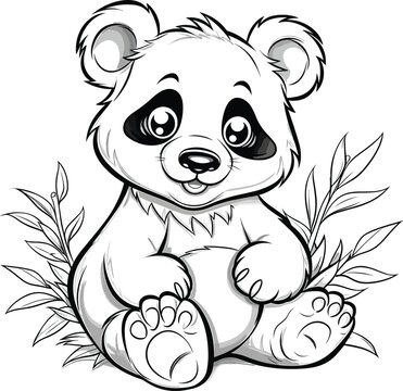 Panda illustration coloring page images â browse photos vectors and video