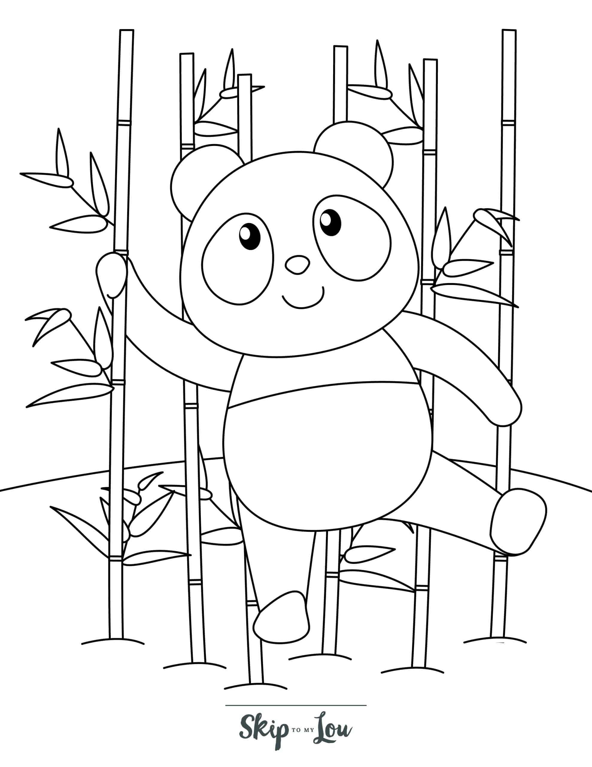 Free printable panda coloring pages for kids skip to my lou