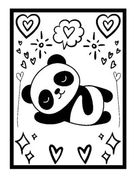 Adorable panda coloring pages for kids panda printable pages tpt