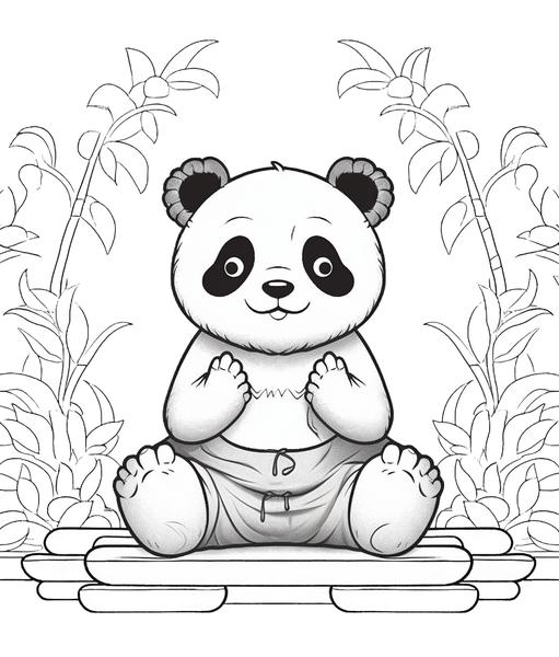 Free printable pandas coloring pages list