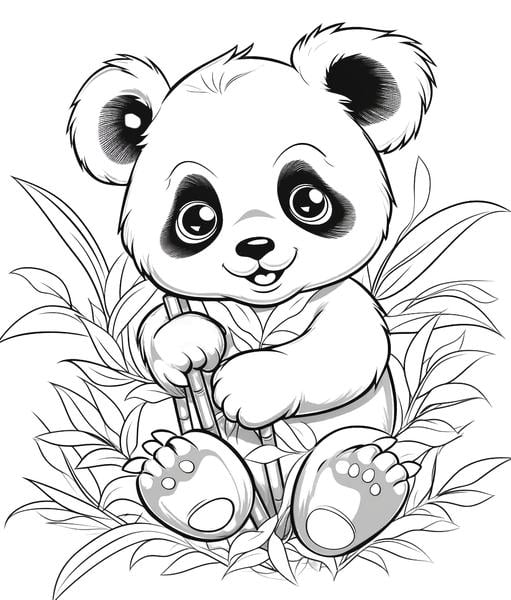 Free printable pandas coloring pages list