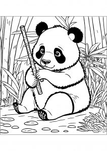Printable panda coloring pages for kids