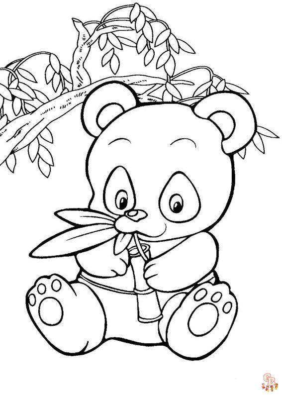 Discover the panda coloring pages