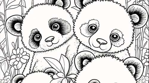 Cute baby panda coloring book for adults cute panda coloring pages for kids
