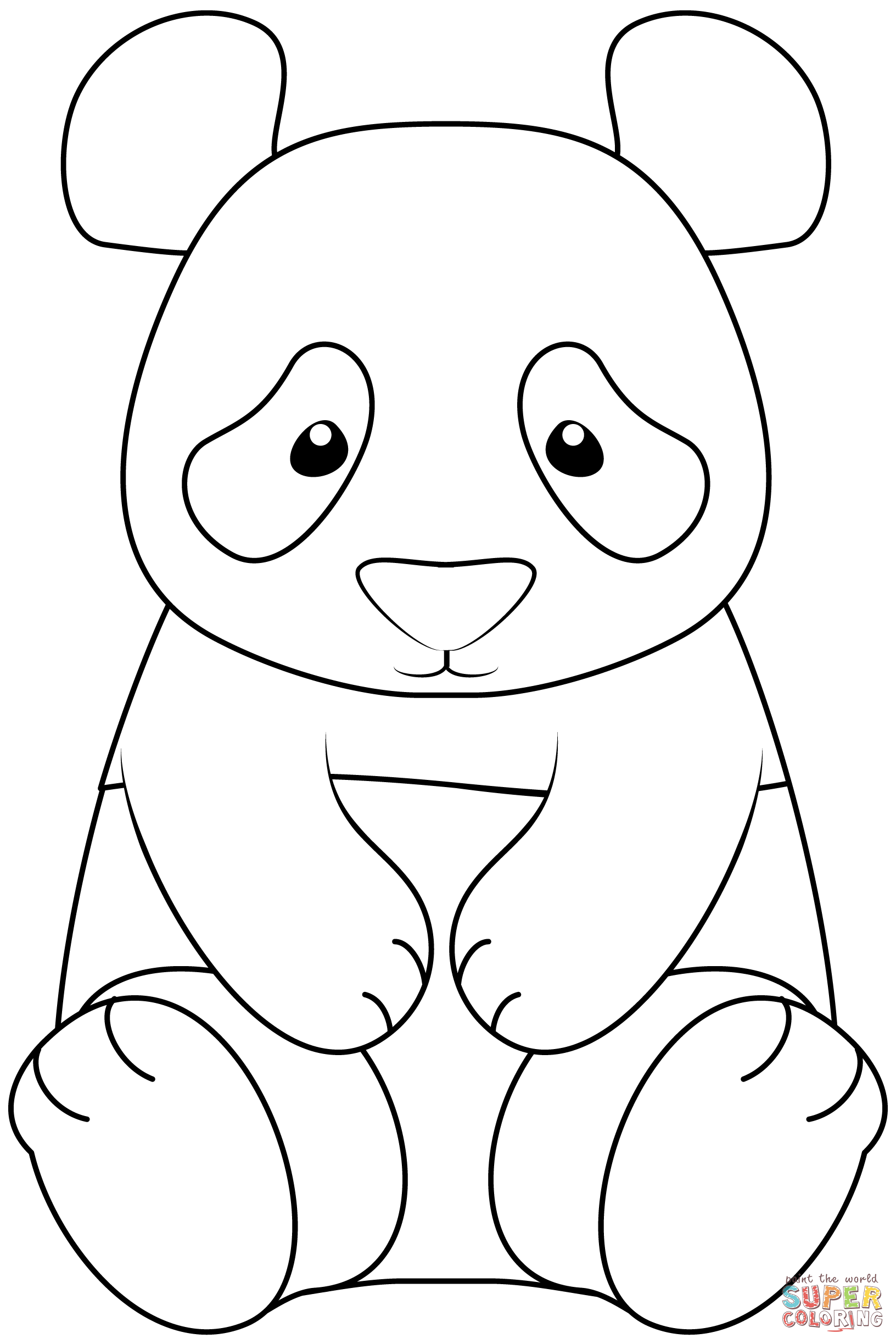 Panda coloring page free printable coloring pages