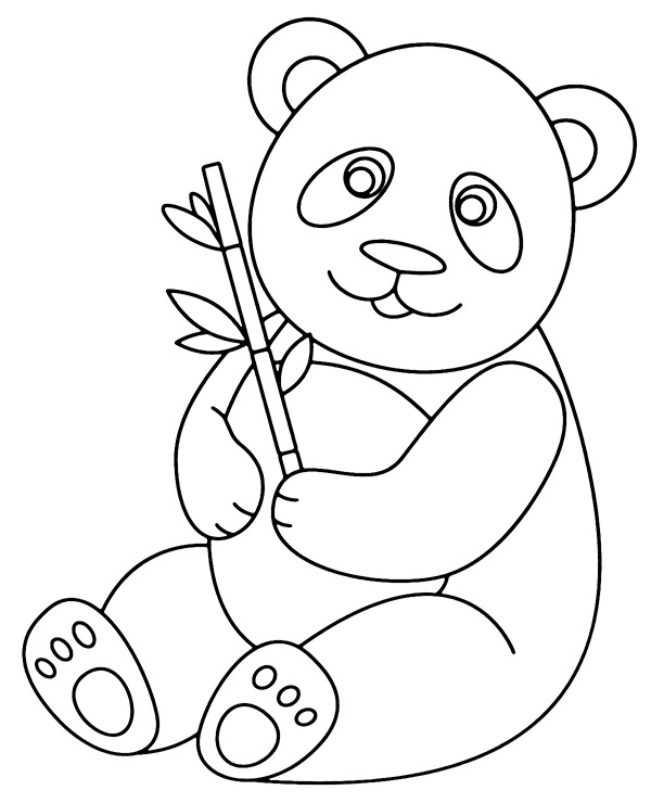 Panda coloring page sheet