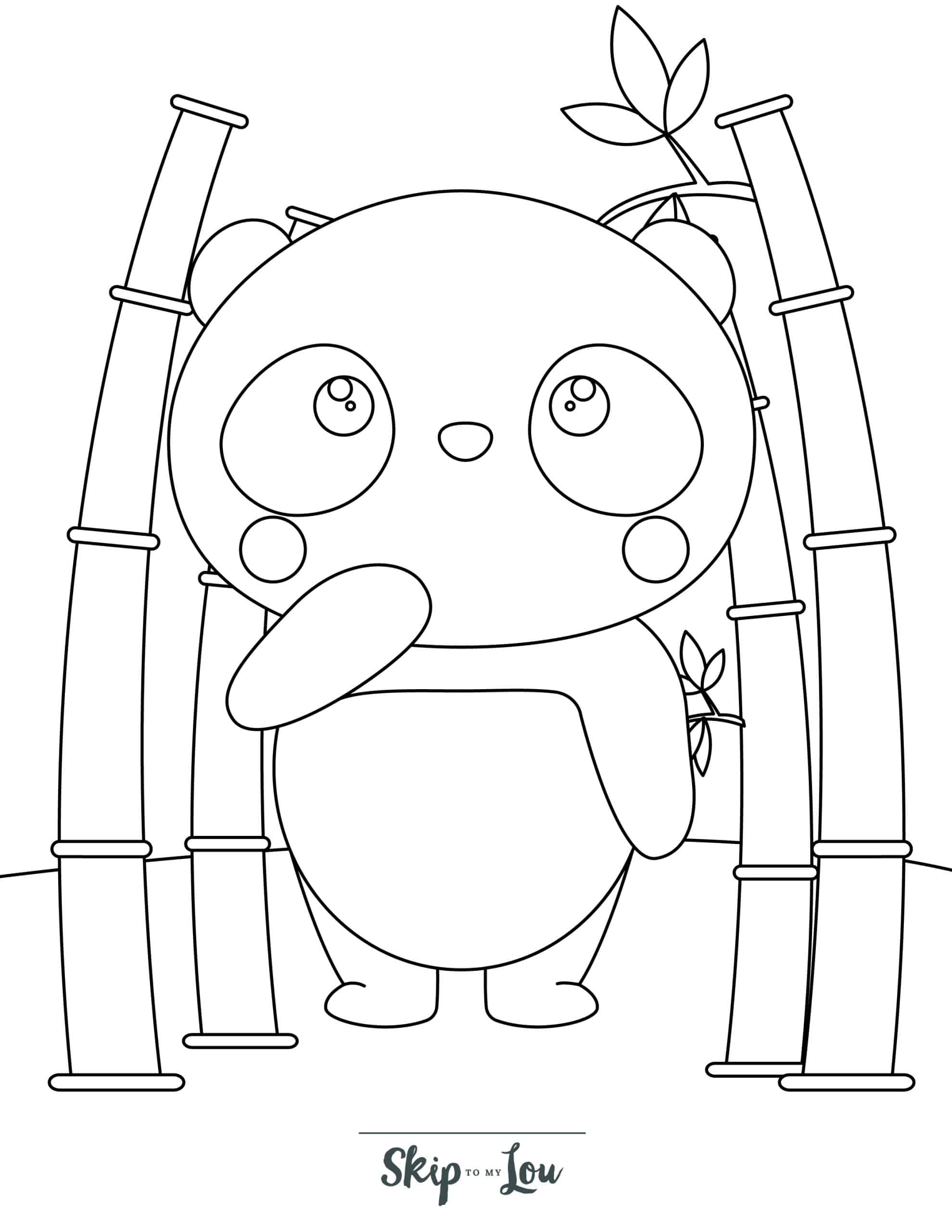 Free printable panda coloring pages for kids skip to my lou
