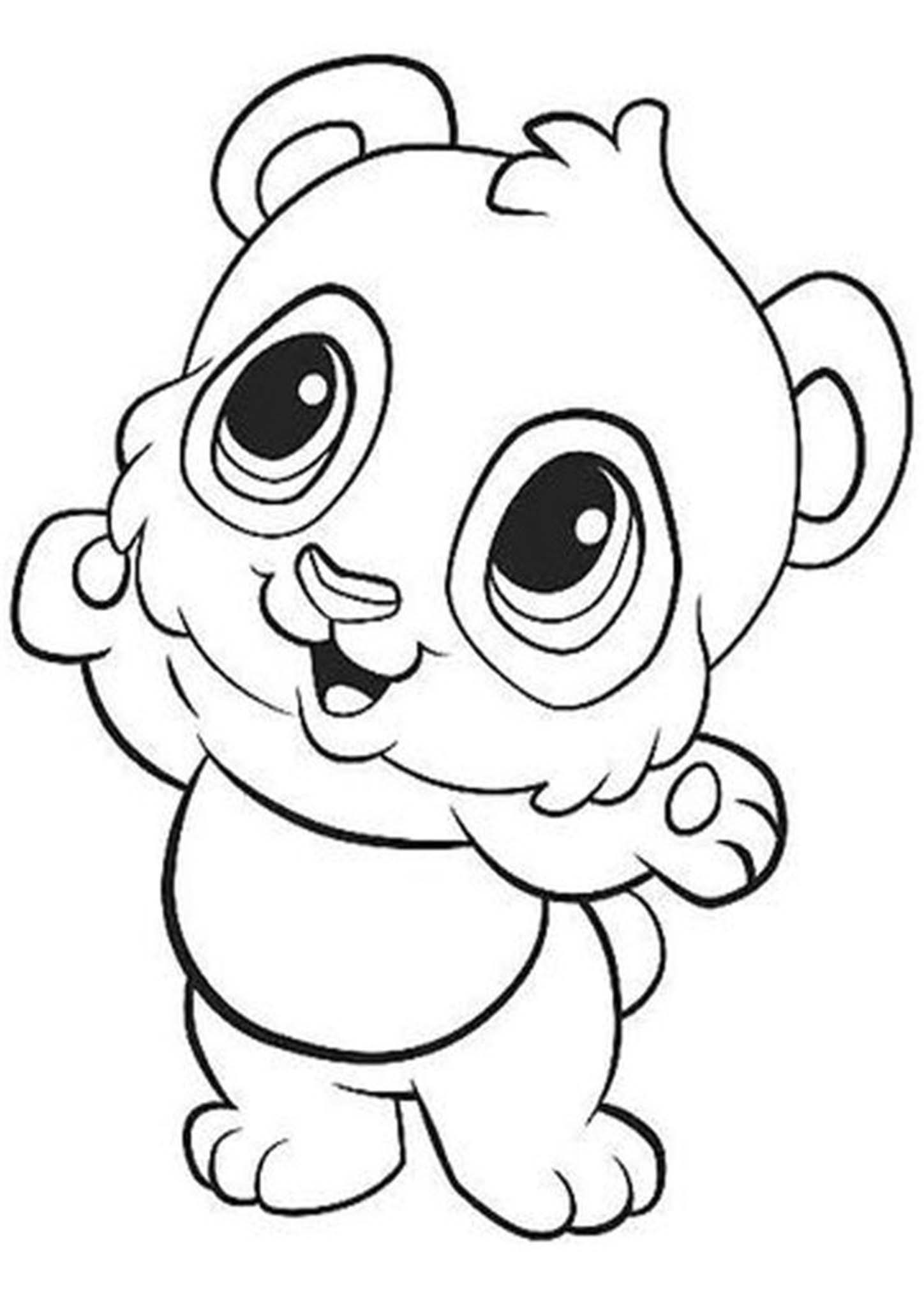 Free easy to print panda coloring pages