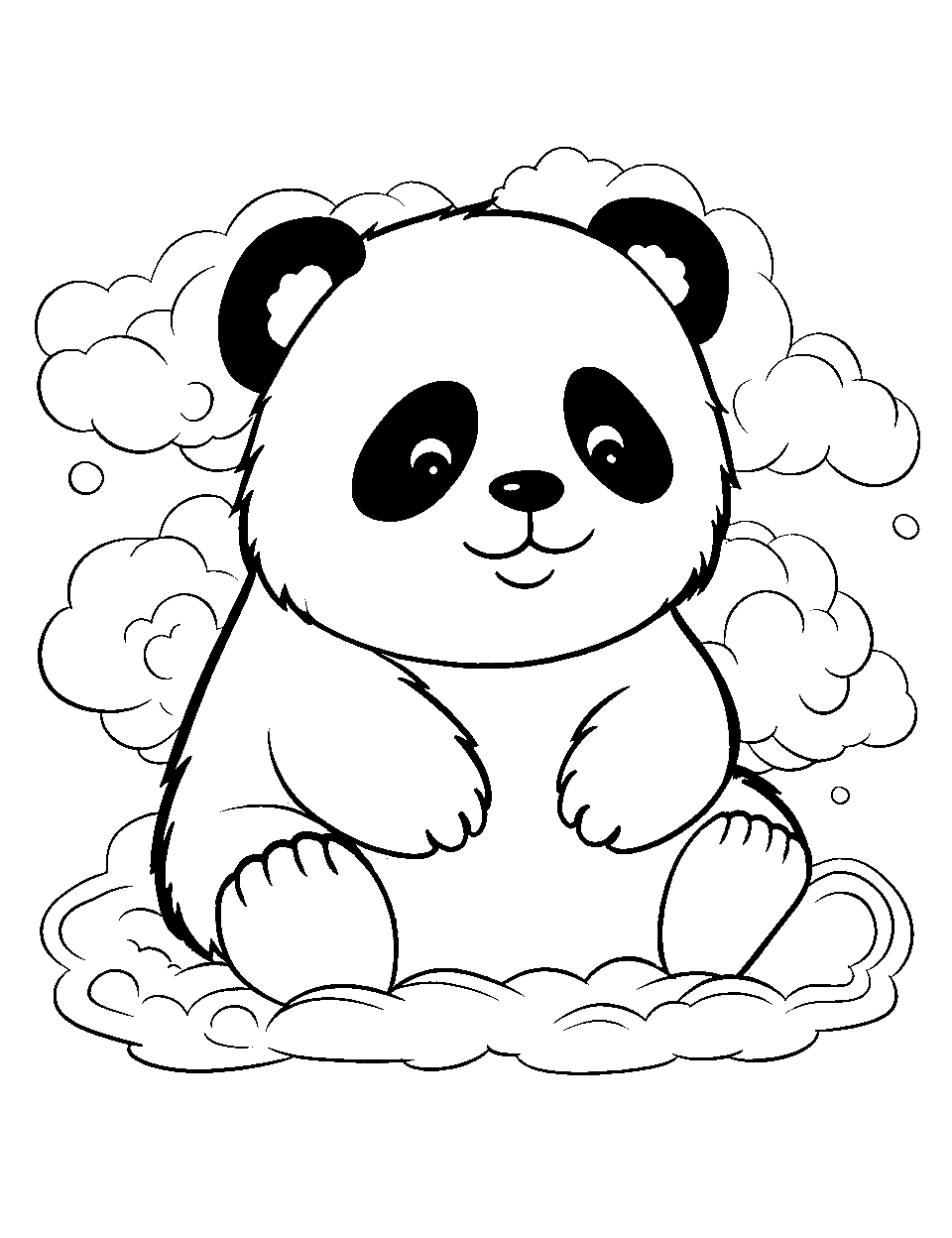 Panda coloring pages free printable sheets