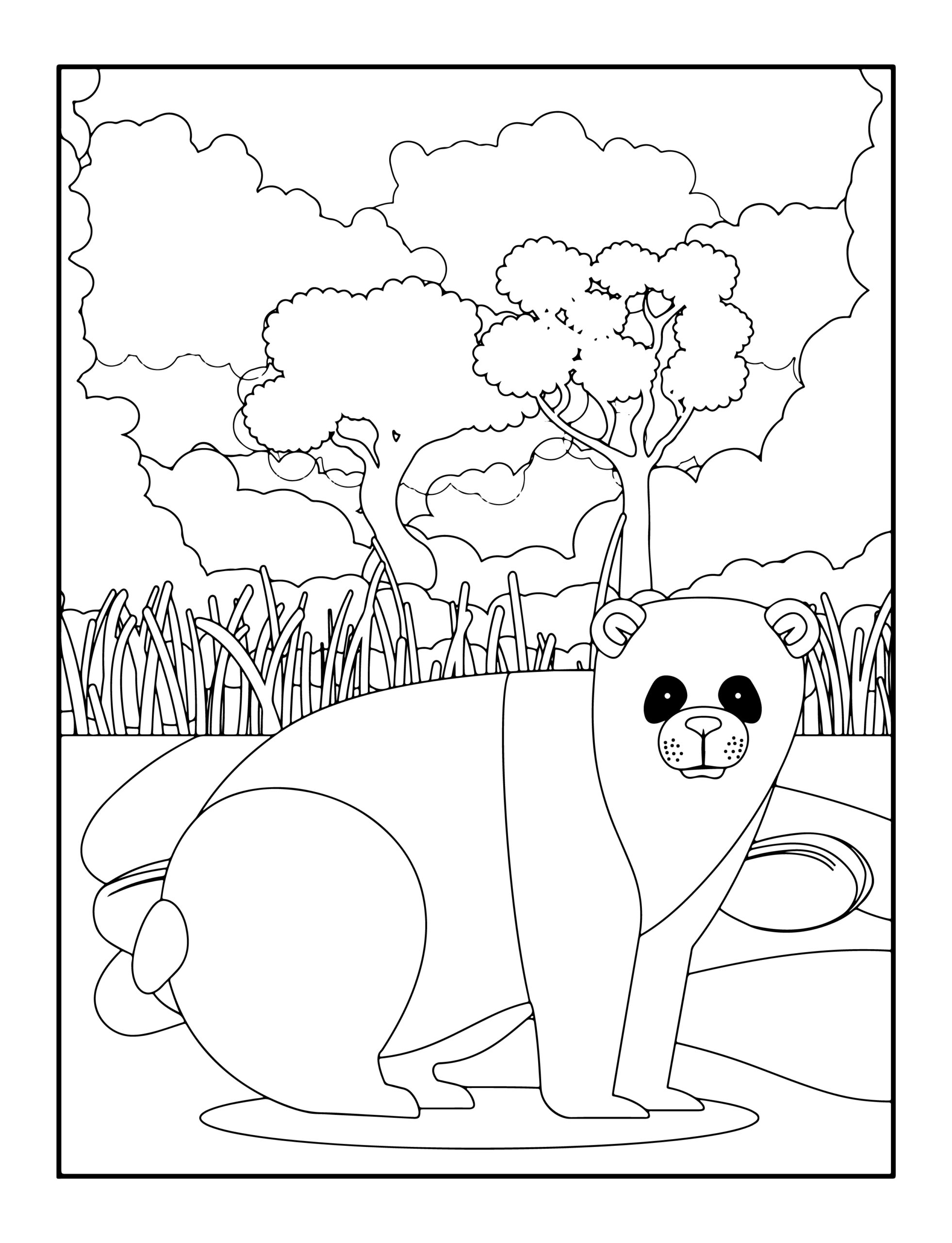Cute and cuddly panda coloring pages for kids of all ages made by teachers