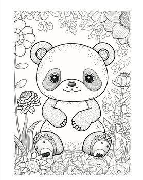 Cute baby panda coloring book for adults cute panda coloring pages for kids