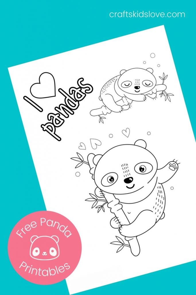 Free printable panda coloring pages