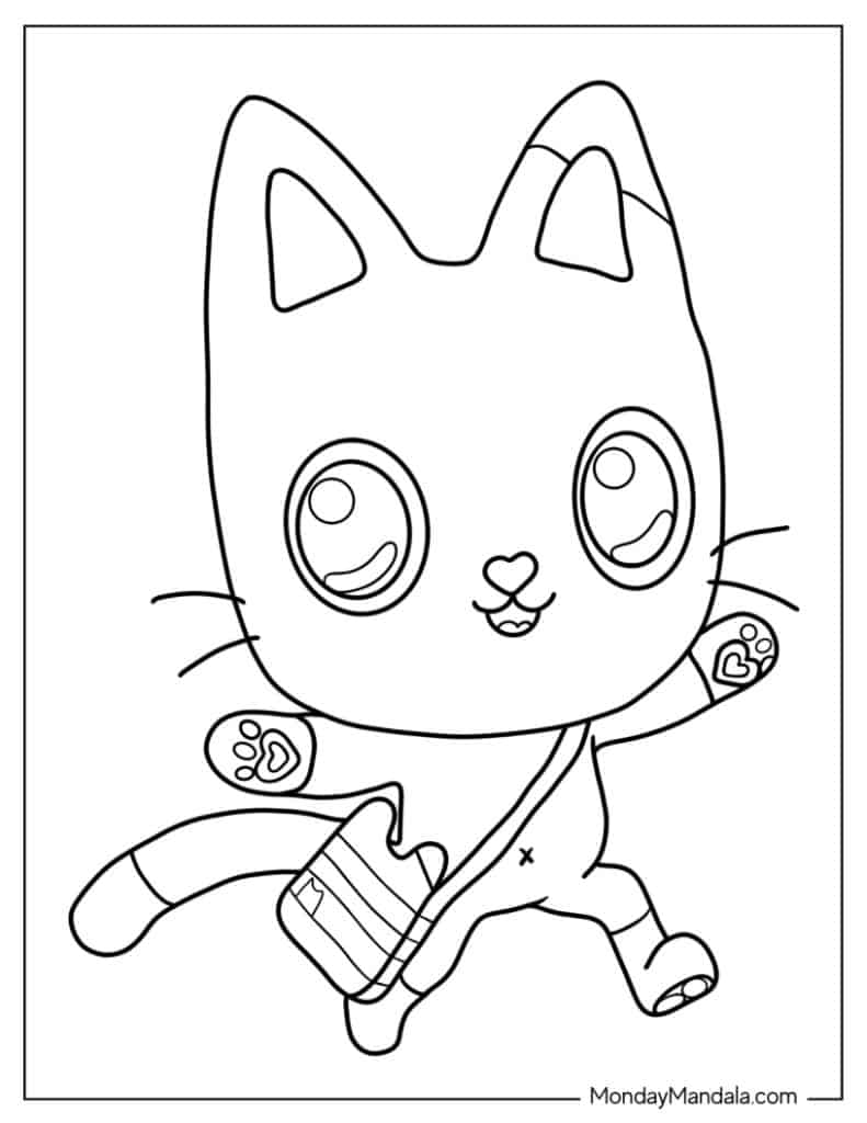 Gabbys dollhouse coloring pages free pdf printables