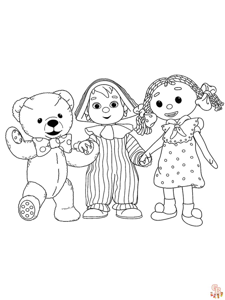Andy pandy coloring pages for kids