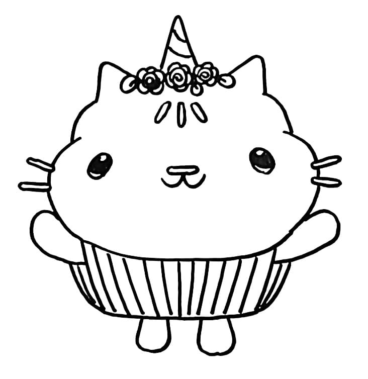 Cute cakey coloring page