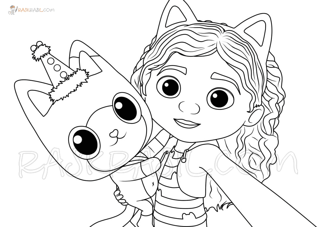 Gabby pandy paws coloring page
