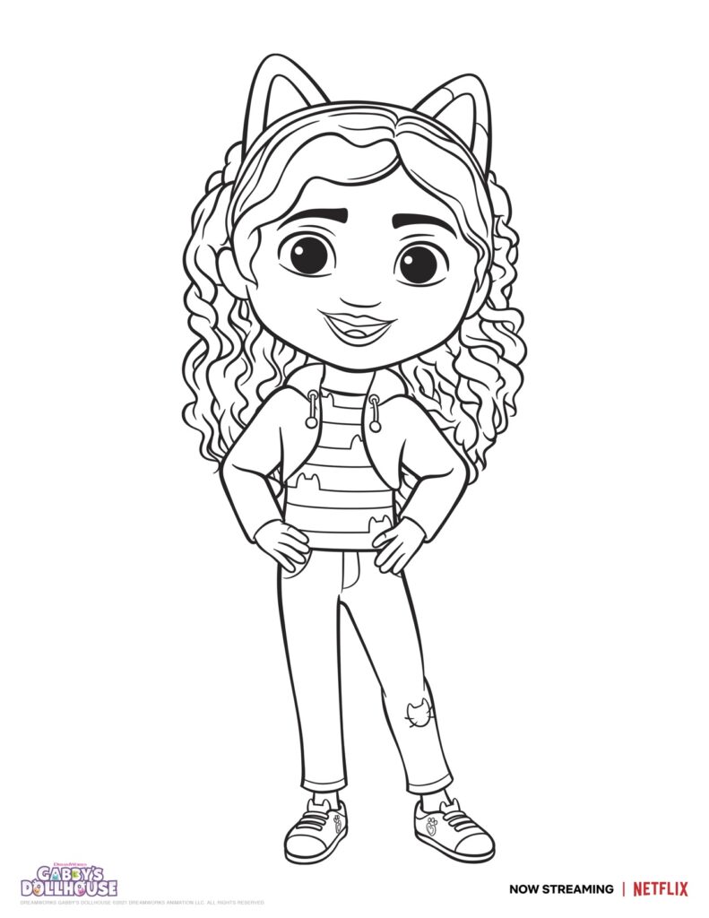 Free gabbys dollhouse coloring pages