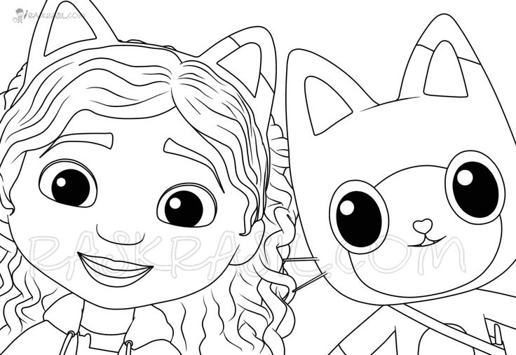 Gabbys dollhouse coloring pages