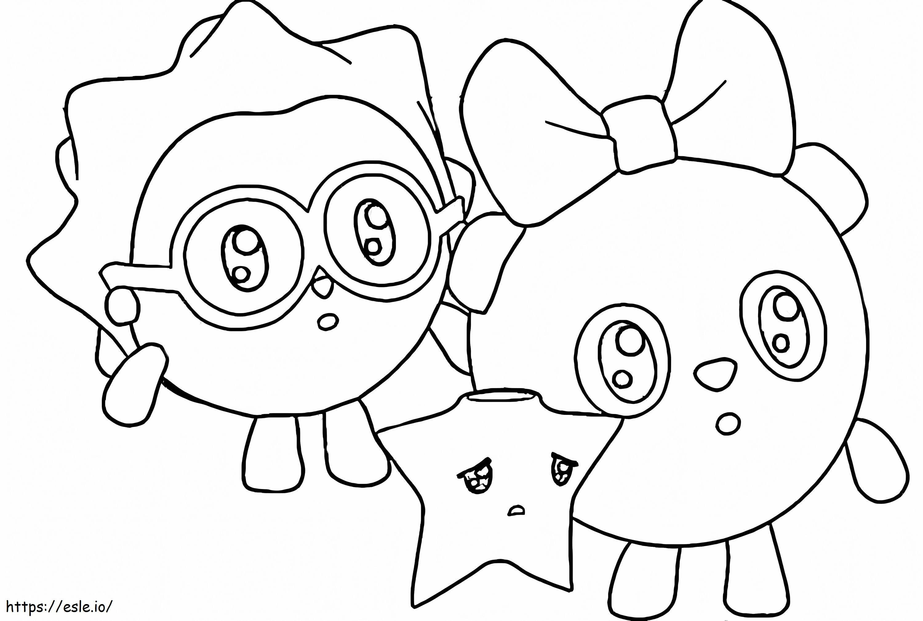 Chichi and pandy coloring page