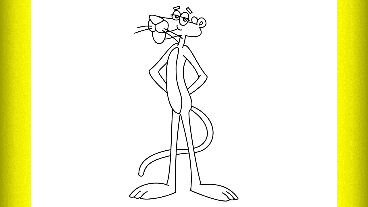 How to draw pink panther drawing creation