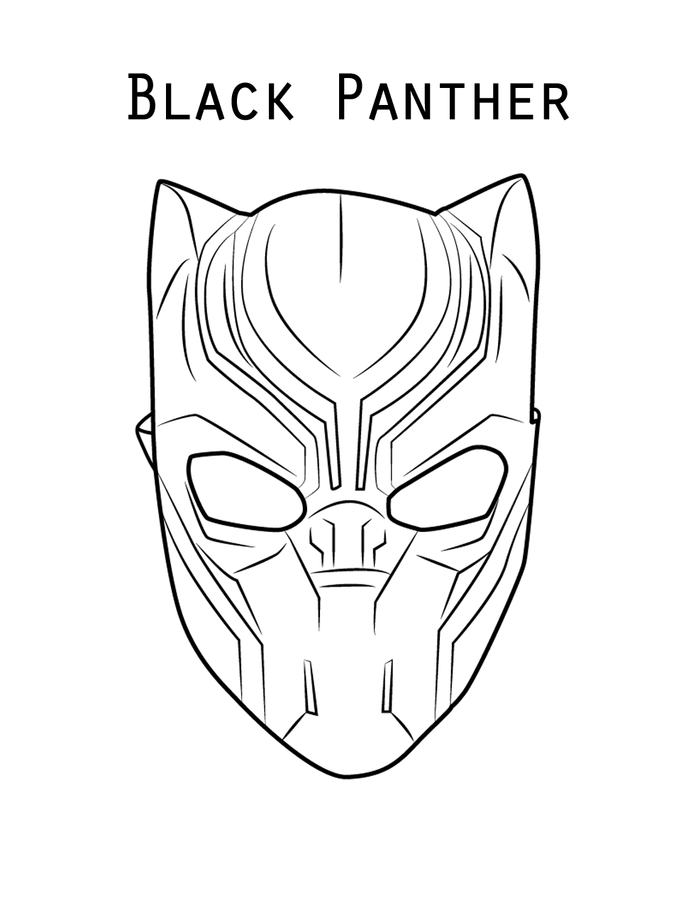 Black panther coloring pages