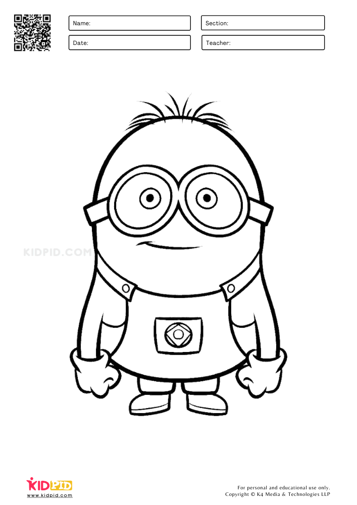 Free minions coloring pages