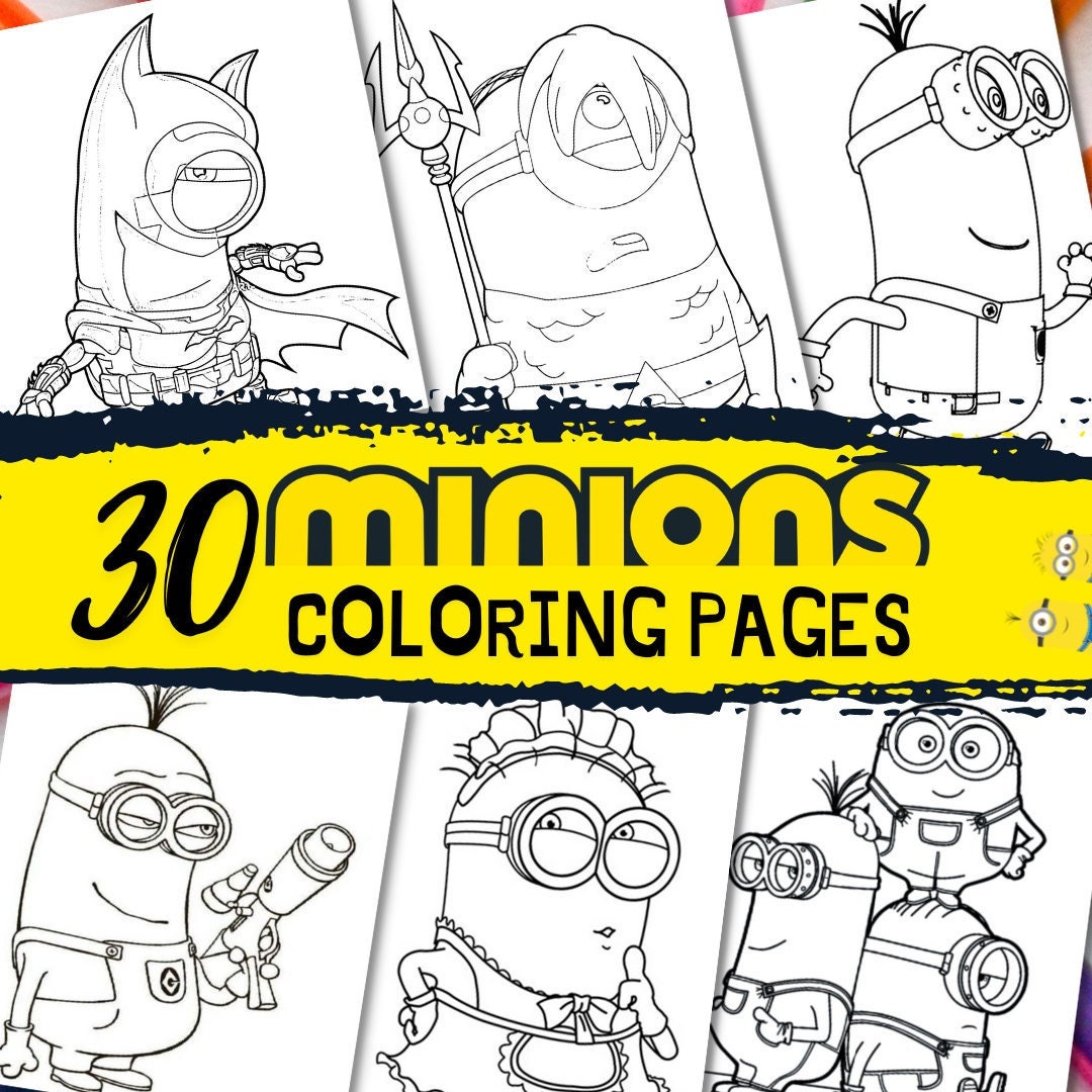 Minions coloring pages printable coloring sheets for kids a format for childrens creativity kid coloring pages activity for kid download now