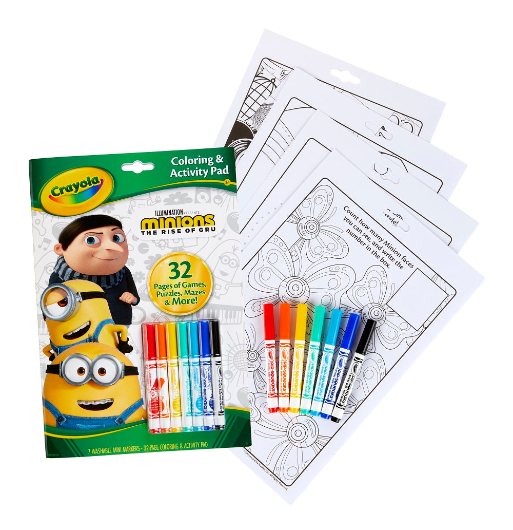 Crayola minion colour and activity book â popular online singapore