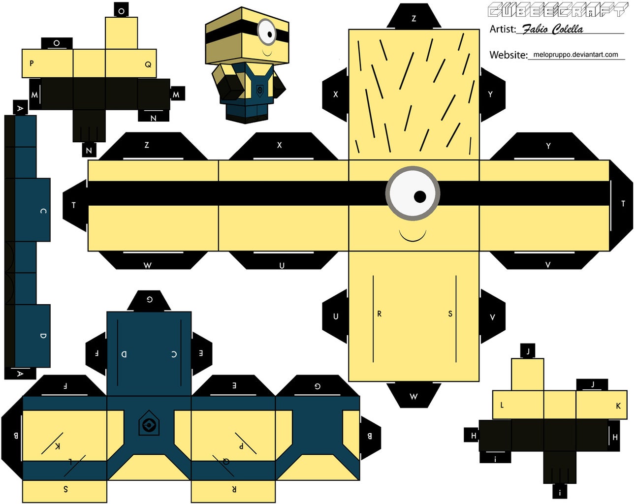 How to create a papercraft minions despicable me