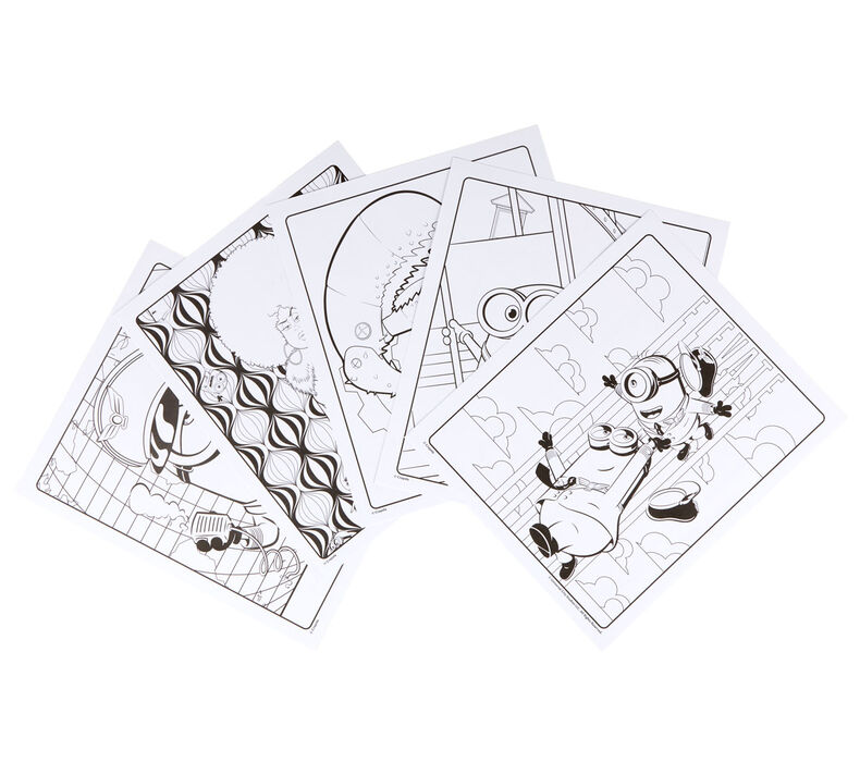 Minions coloring pages sticker set
