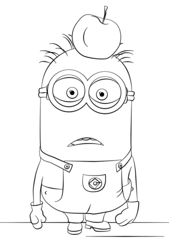 Minion tom coloring page free printable coloring pages